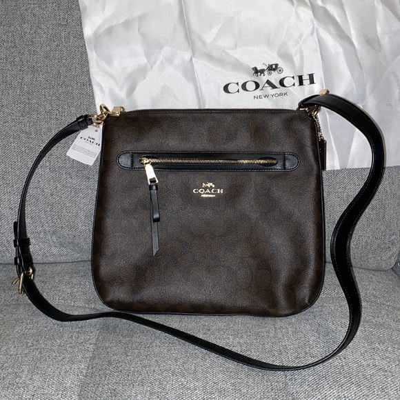Coach Bags Nwt Coach Mae File Crossbody In Signature Canvas Dust